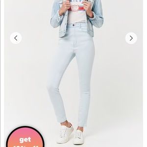 Light blue skinny jeans high waisted
